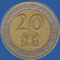 20 шиллингов Кении 1998 года